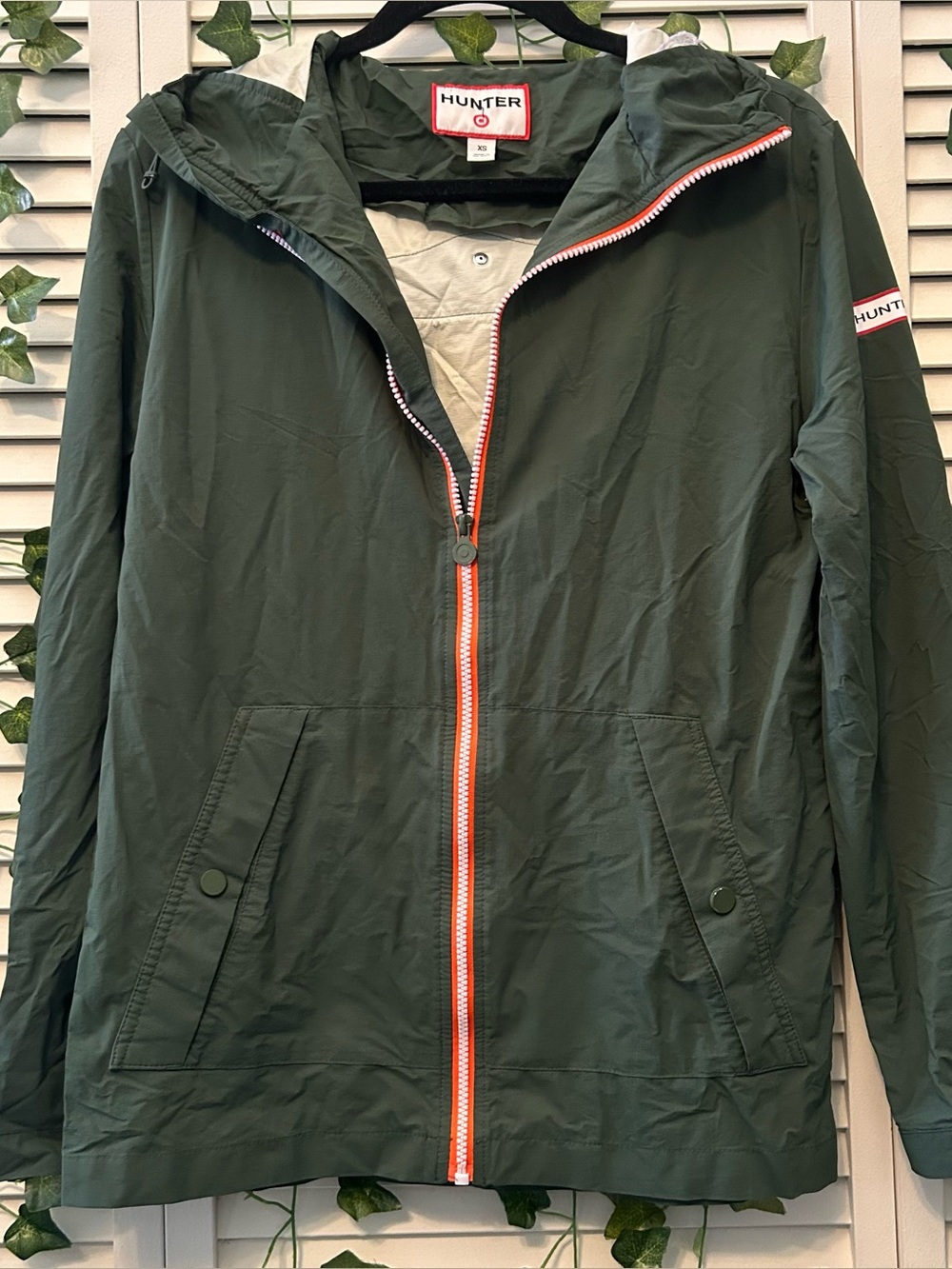 Hunter Green Packable Windbreaker